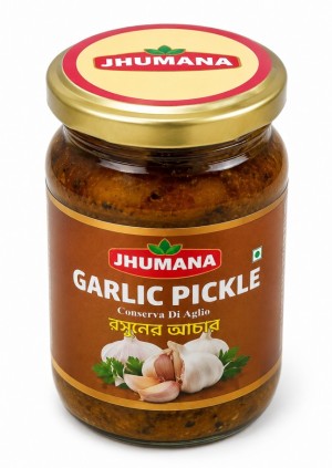 GARLIC PICKEL JHUMANA GLASS JAR 400GR*12PCS