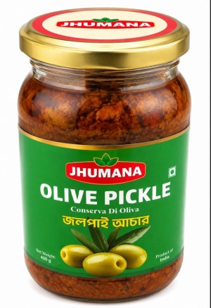 OLIVE PICKLE JHUMANA GLASS JAR 400GR*12PCS