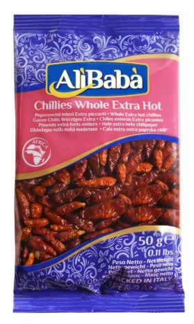 CHILLI WHOLE EXTRA HOT (ALI BABA) 50GRx20PKT CHILLI WHOLE EXTRA HOT (ALI BABA) 50GR - Image 1
